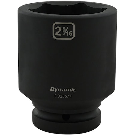 Dynamic 1" Drive Deep Socket, Black Phosphate, Tools 2-5/16" X 1" Drive, 6 Point Deep Length D025574